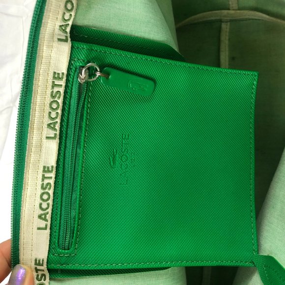Lacoste Tote Bag Medium Green - Picture 7 of 9